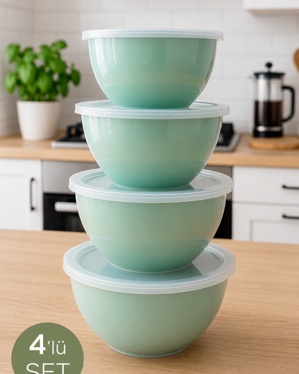 4-Piece Kitchen Storage Bowl Set with Lids