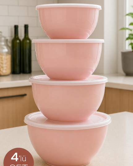 4-Piece Kitchen Storage Bowl Set with Lids