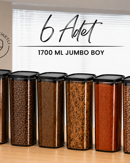 6-Piece Jumbo Food Storage Container Set – 1700 ML