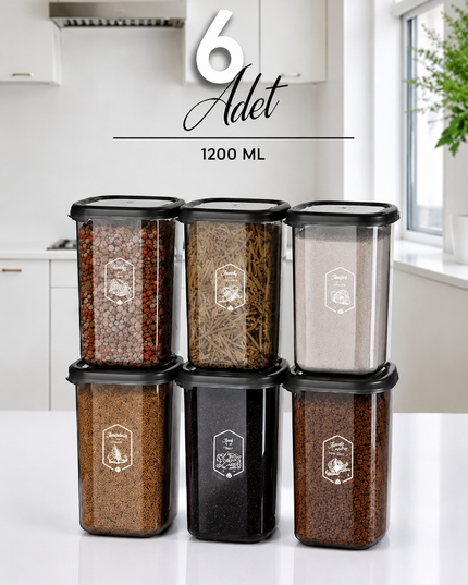 6-Piece Kitchen Storage Container Set – 1200 ML