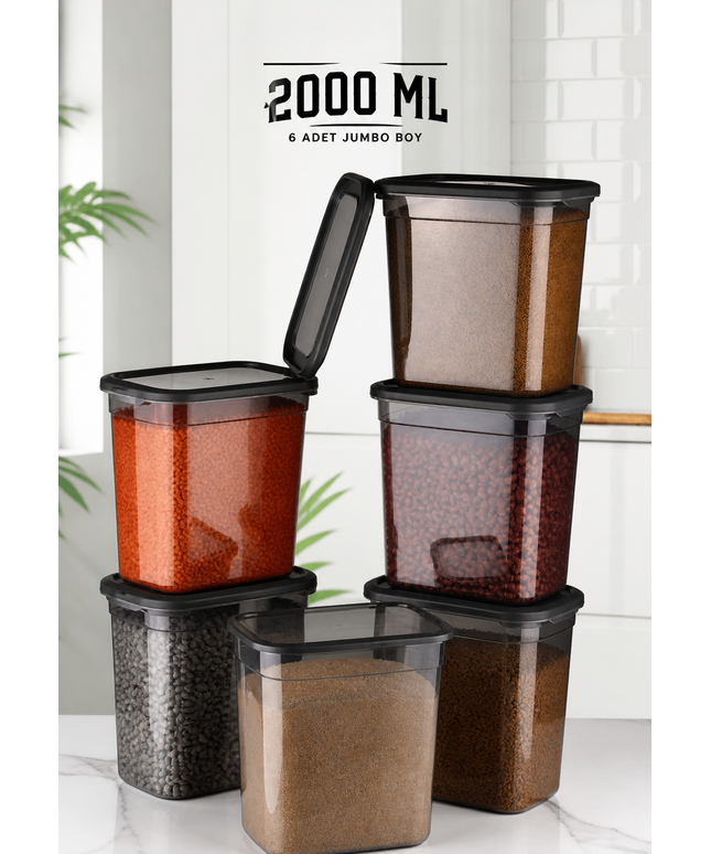 6-Piece 2000 ML Kitchen Storage Container