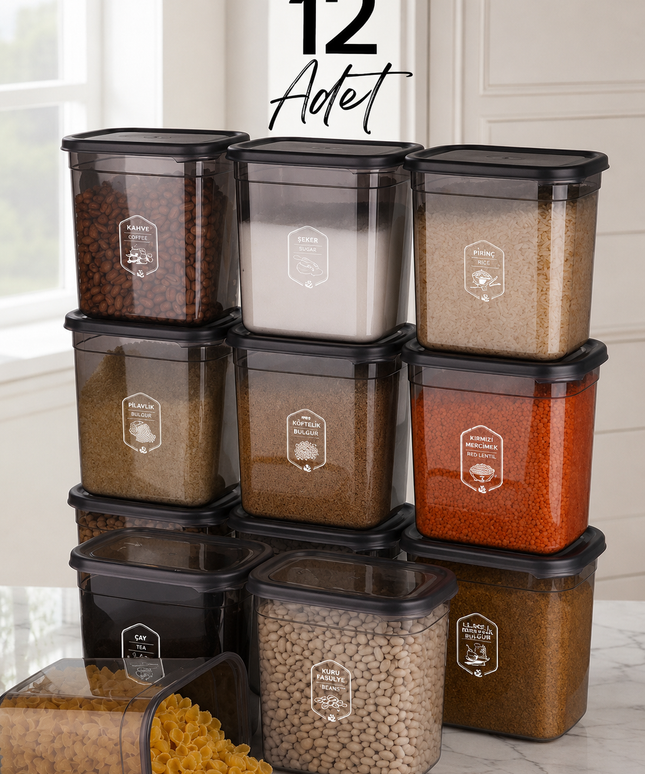 12-Piece 2000 ML Kitchen Storage Container