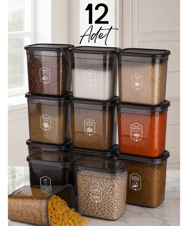 12-Piece 2000 ML Kitchen Storage Container