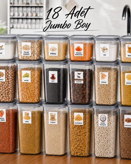18-Peices Jumbo Kitchen Storage Container