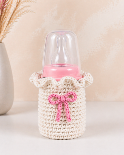 Baby Bottle 125ml with Soft Knitted Cover
