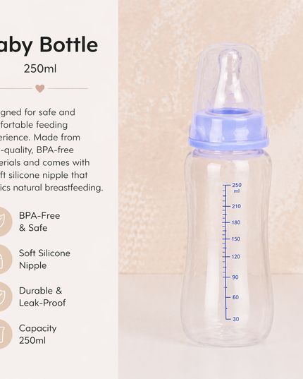 Baby Bottle 250ml – Safe & Comfortable Feeding
