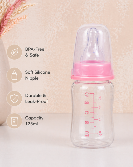 Baby Bottle 125ml with Soft Knitted Cover