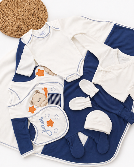 Junior Bear Hugs" 6-Piece Newborn & Infant Layette Set
