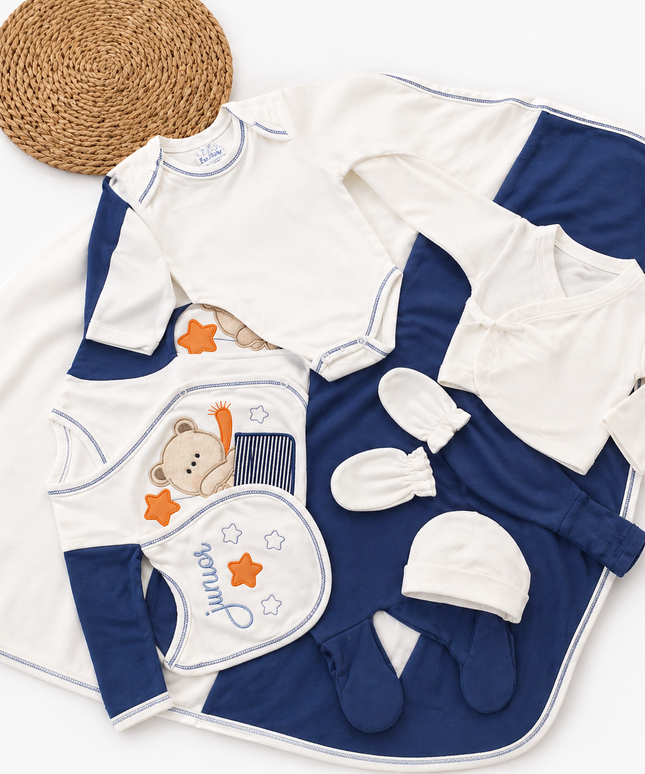 Junior Bear Hugs" 6-Piece Newborn & Infant Layette Set