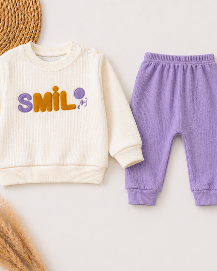 Soft Ribbed Cotton Sweatshirt & Pants