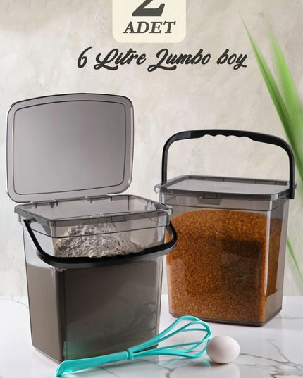2-Pack Jumbo Storage Containers – 6 Litre