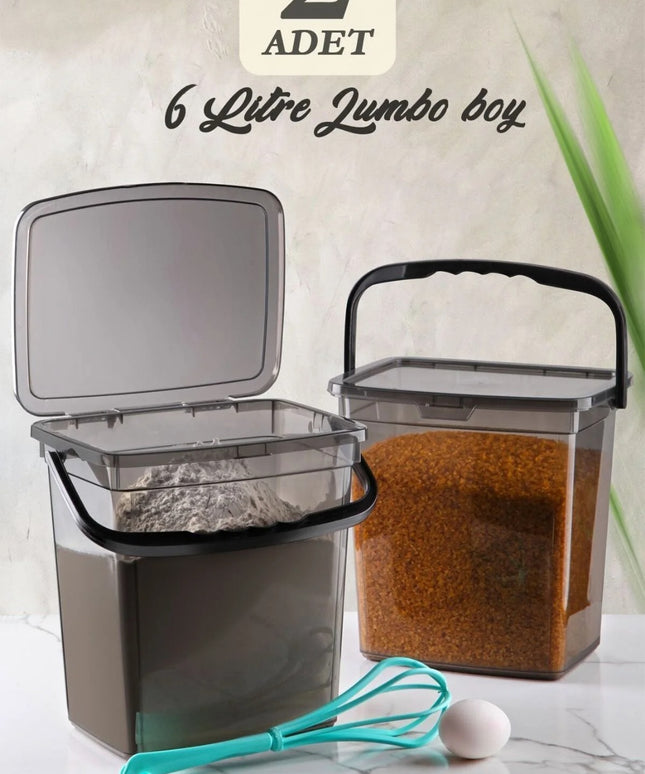 2-Pack Jumbo Storage Containers – 6 Litre