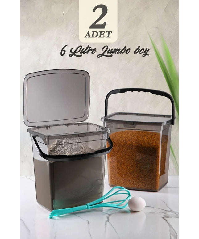 2-Pack Jumbo Storage Containers – 6 Litre