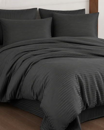 100% Cotton Double Bedding Set | Anthracite