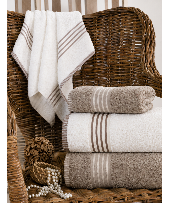 Oscar - Stone/Cream Towel Hammam Set
