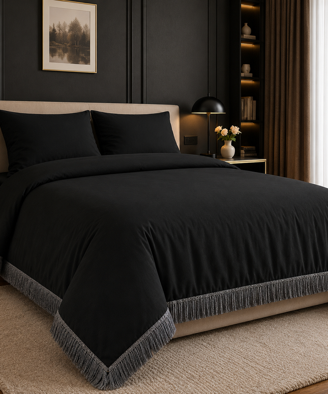 Sian Model Tasseled Bedding Set