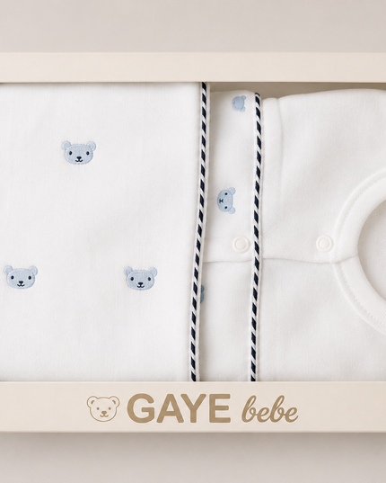 5-Piece Newborn Baby Set - Soft Blue Bear