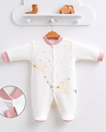 Baby Sleepsuit - Two Bears & Stars