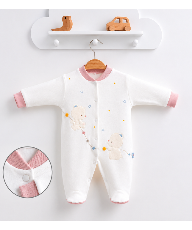 Baby Sleepsuit - Two Bears & Stars