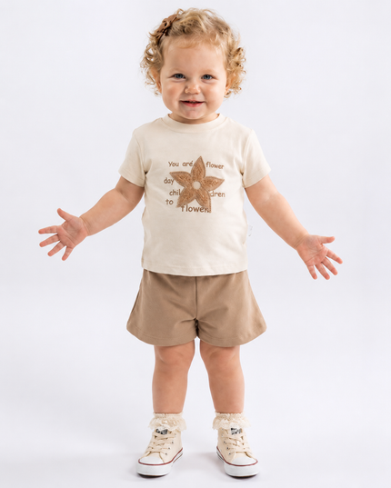 2-Piece Baby Set - Flower Star Tee & Shorts