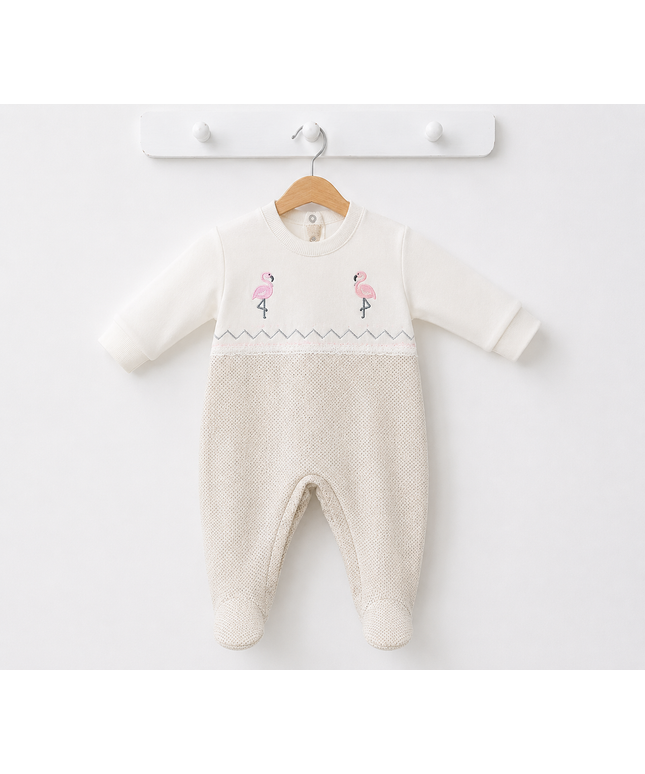 Baby Girl and Boy Sleepsuit - Flamingo Duo