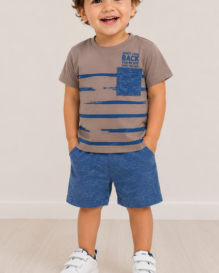 Kids Casual Summer T-Shirt & Shorts Set – Soft Cotton Outfit Boys
