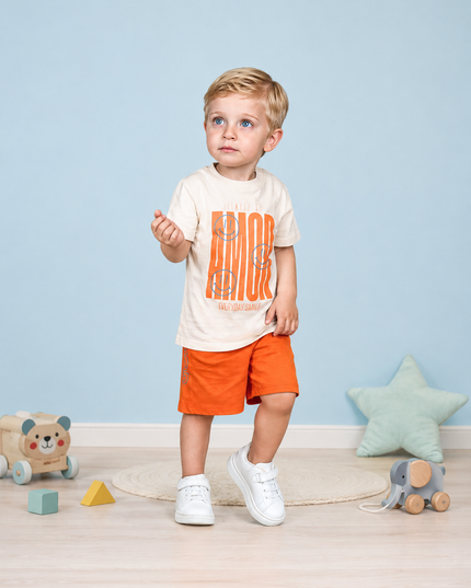 Kids Summer Casual Outfit Set – T-Shirt & Shorts Combo