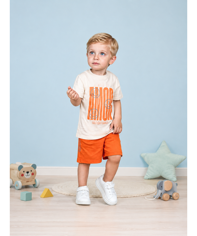Kids Summer Casual Outfit Set – T-Shirt & Shorts Combo