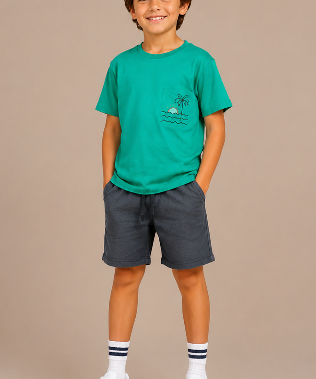 Boys Summer Casual Outfit Set – Premium Kids T-Shirt & Shorts Combo