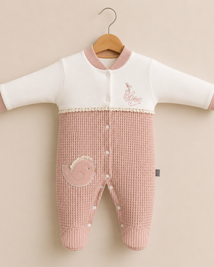 Newborn Knit Romper - Little Bird Cream