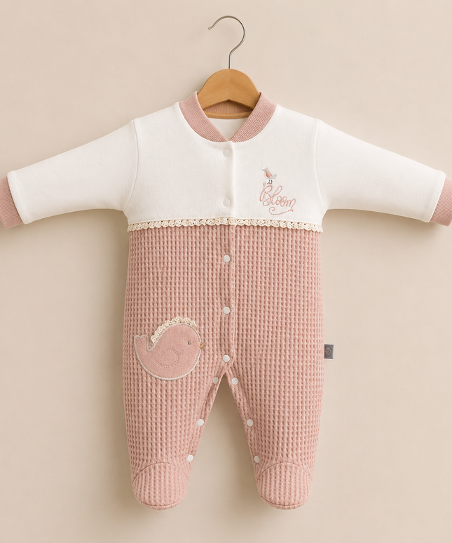 Newborn Knit Romper - Little Bird Cream
