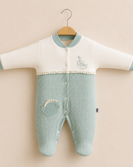 Newborn Knit Romper - Little Bird Cream