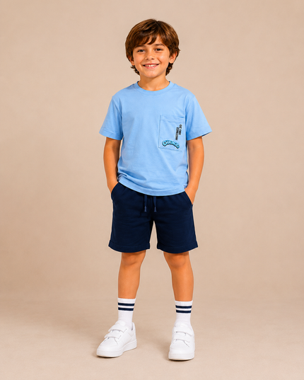 Boys Summer Casual Outfit Set – Premium Kids T-Shirt & Shorts Combo