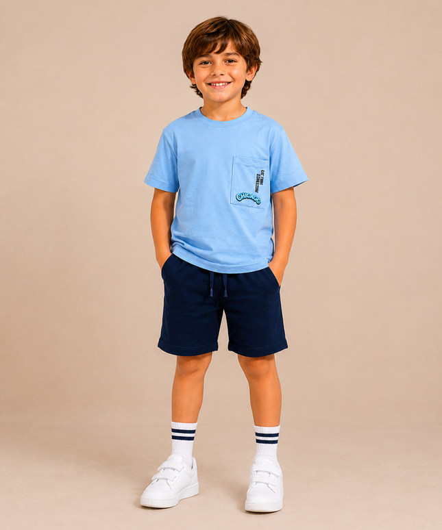 Boys Summer Casual Outfit Set – Premium Kids T-Shirt & Shorts Combo
