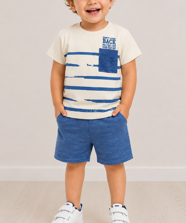 Kids Casual Summer T-Shirt & Shorts Set – Soft Cotton Outfit Boys