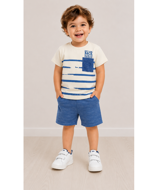 Kids Casual Summer T-Shirt & Shorts Set – Soft Cotton Outfit Boys