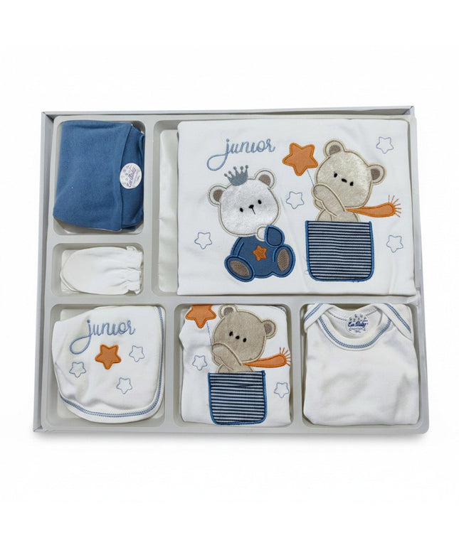 Junior Bear Hugs" 6-Piece Newborn & Infant Layette Set