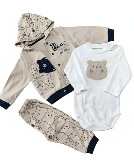 "Beary Good Family" 3 Parça Rahat Bebek ve Yürümeye Başlayan Çocuk Takımı