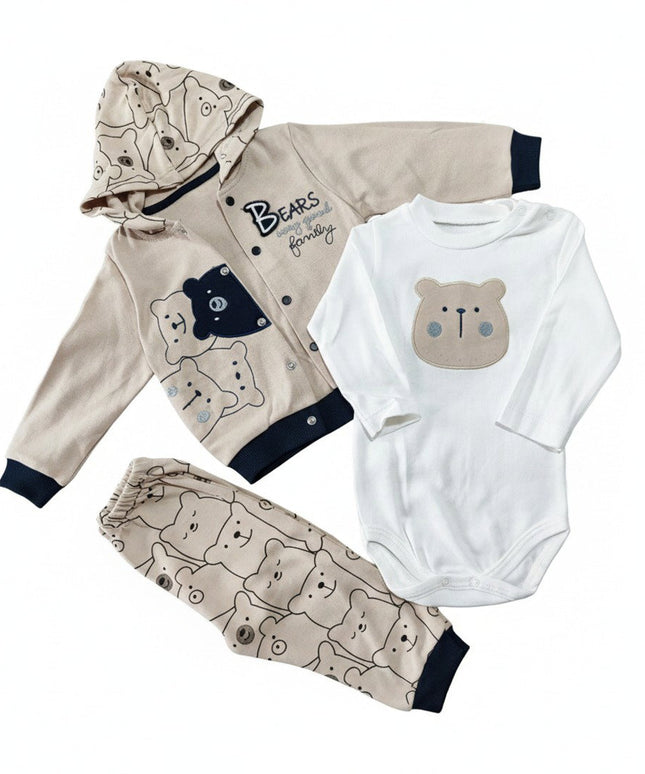 "Beary Good Family" 3-Piece Cozy Infant & Toddler Set